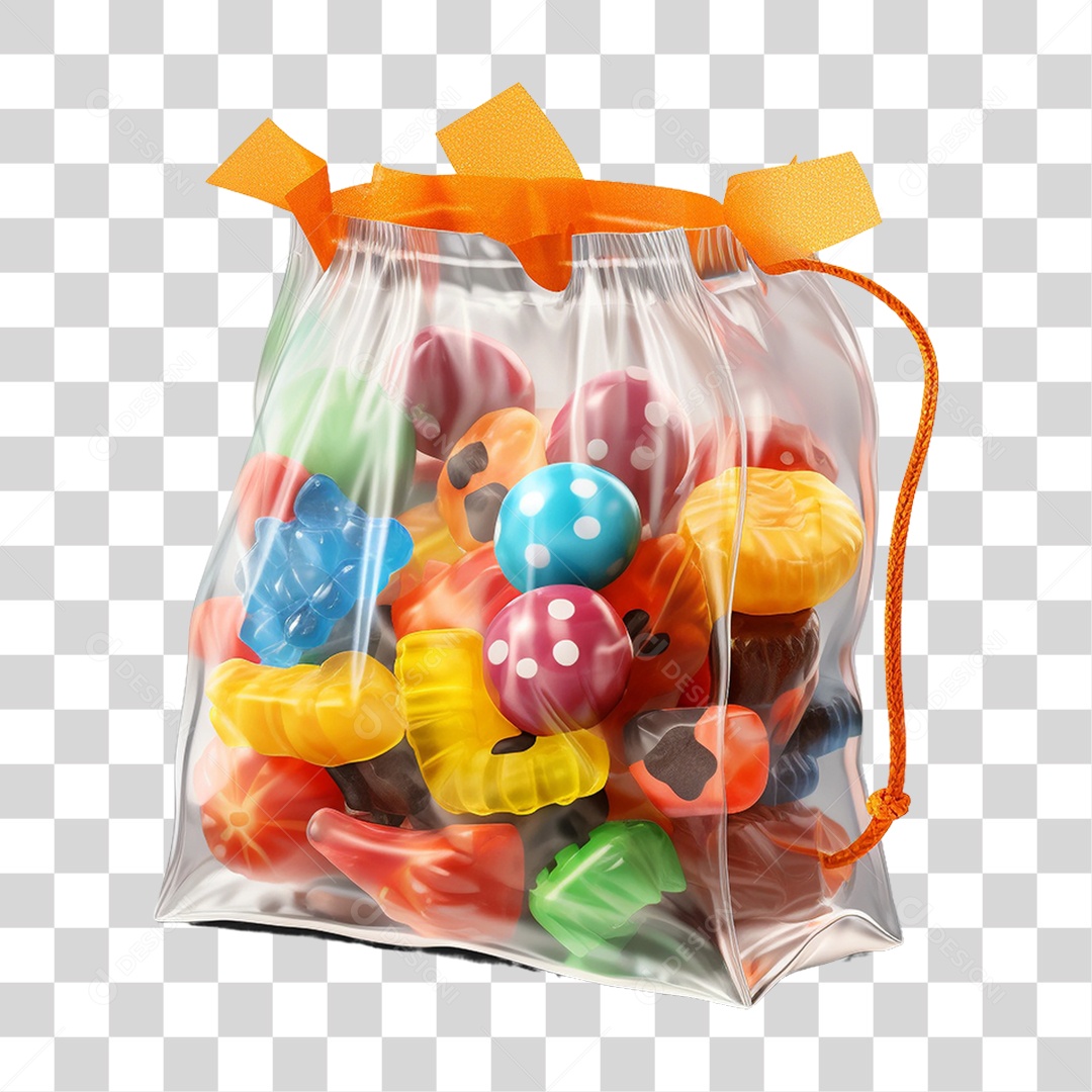 Sacola com Bolas Brinquedo PNG Transparente