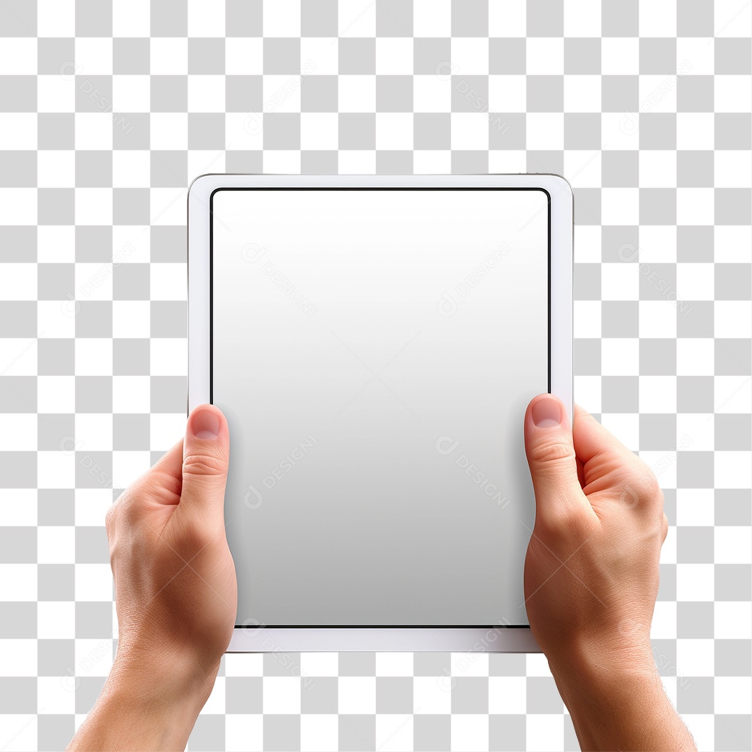 Mãos Segurando Tablet PNG Transparente