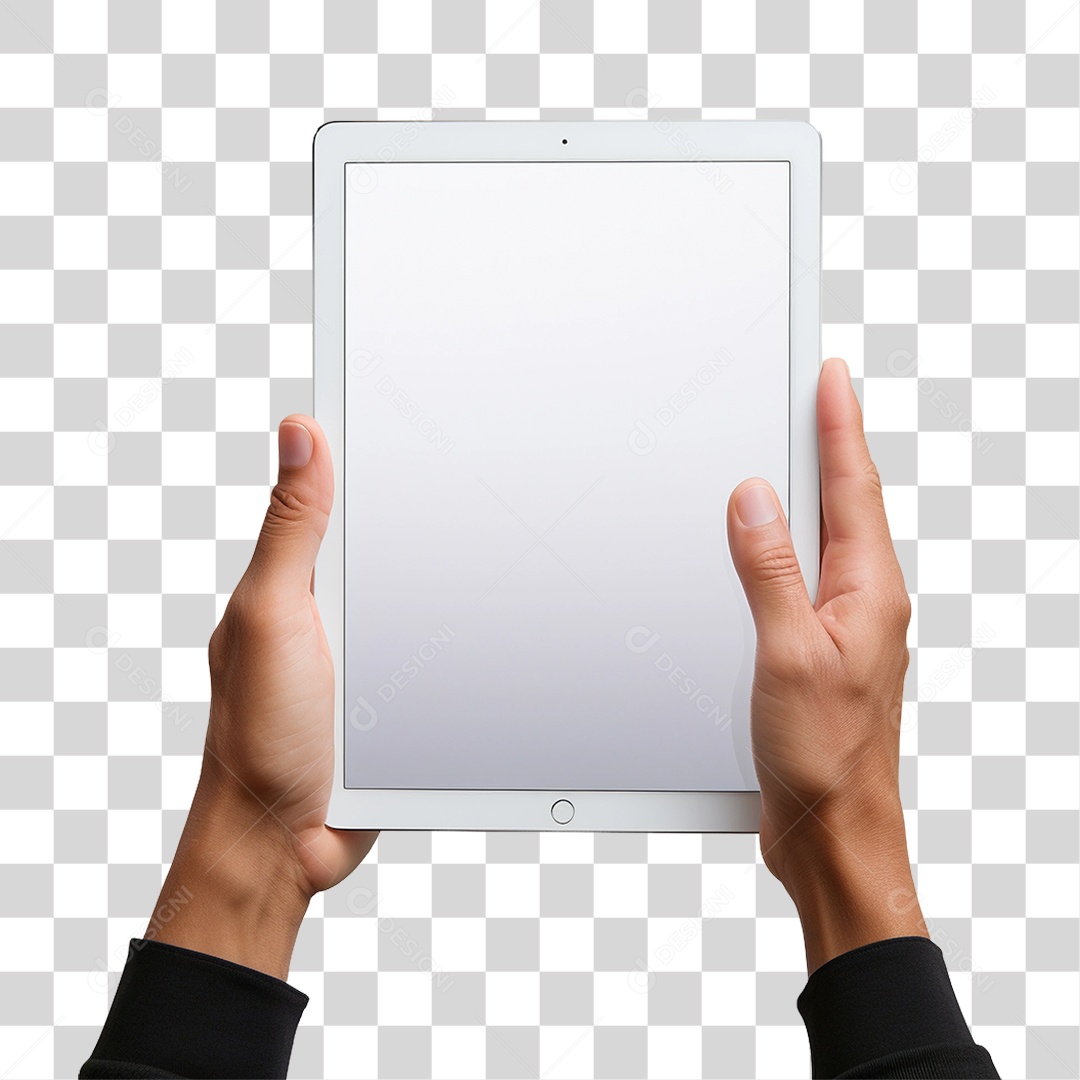 Mãos Segurando Tablet PNG Transparente