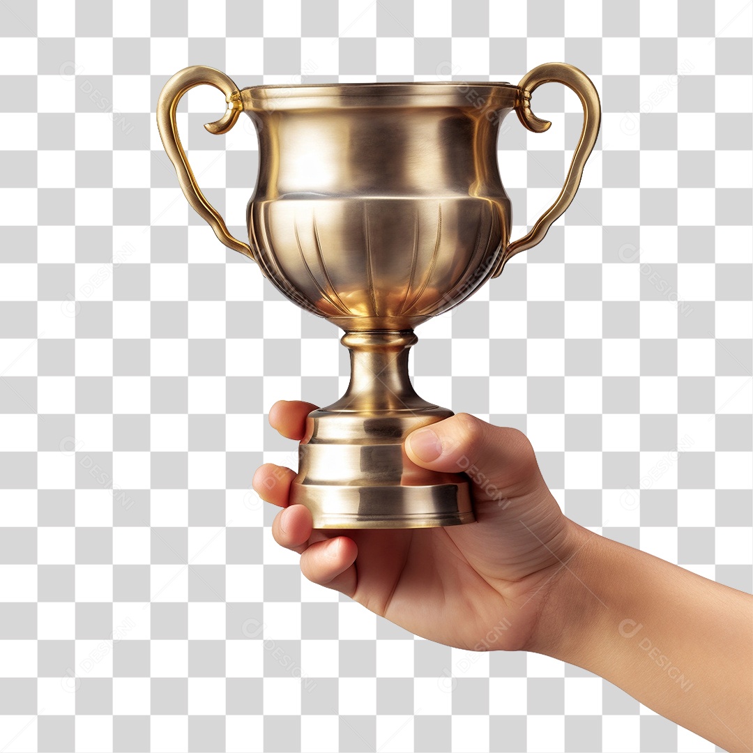 Mão Segurando Troféu PNG Transparente