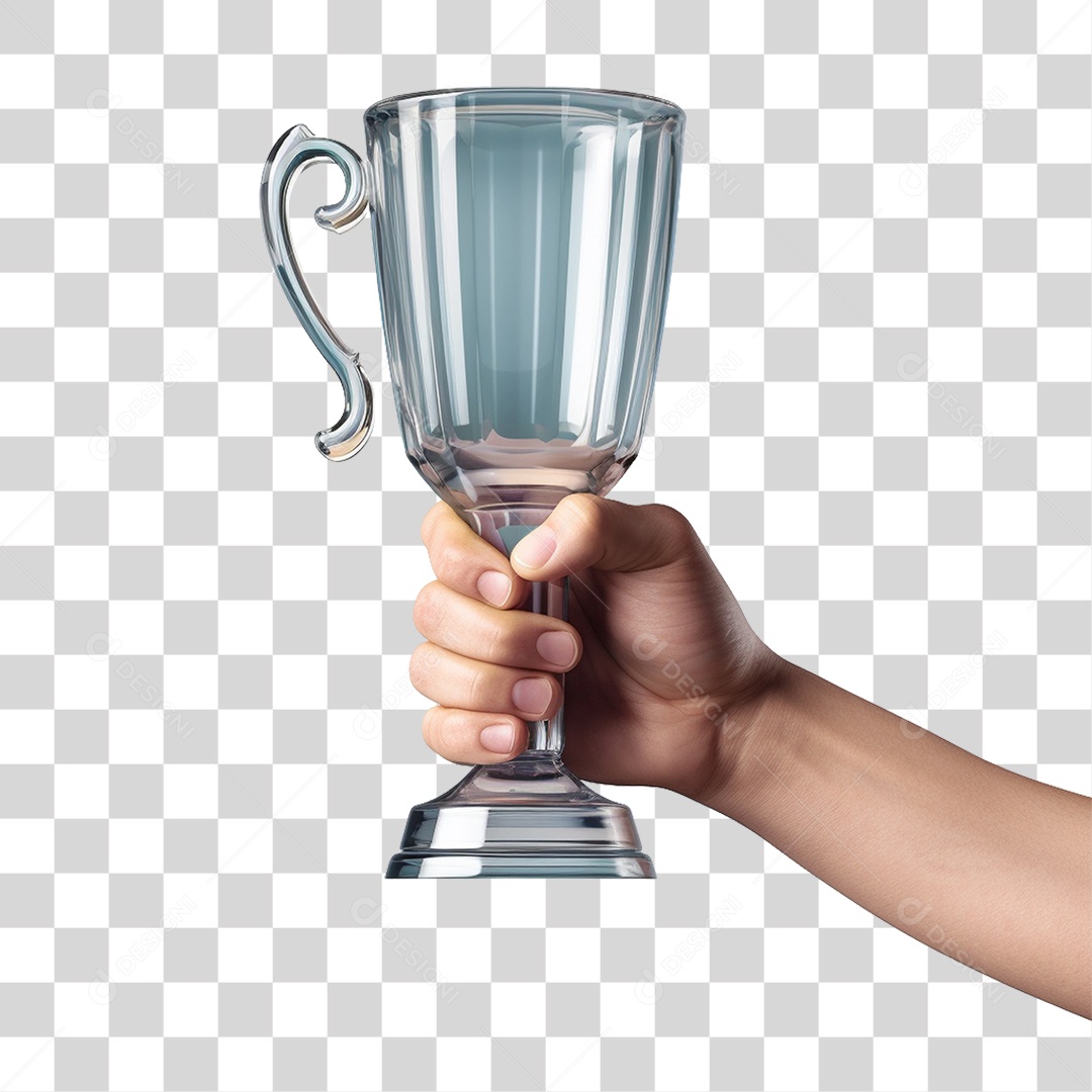 Mão Segurando Troféu PNG Transparente