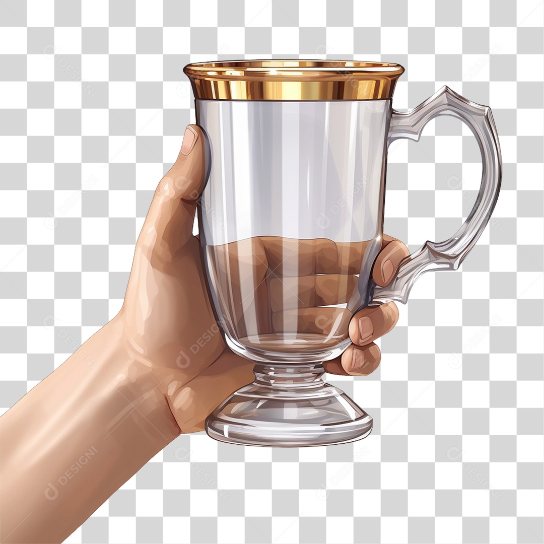 Mão Segurando Copo PNG Transparente