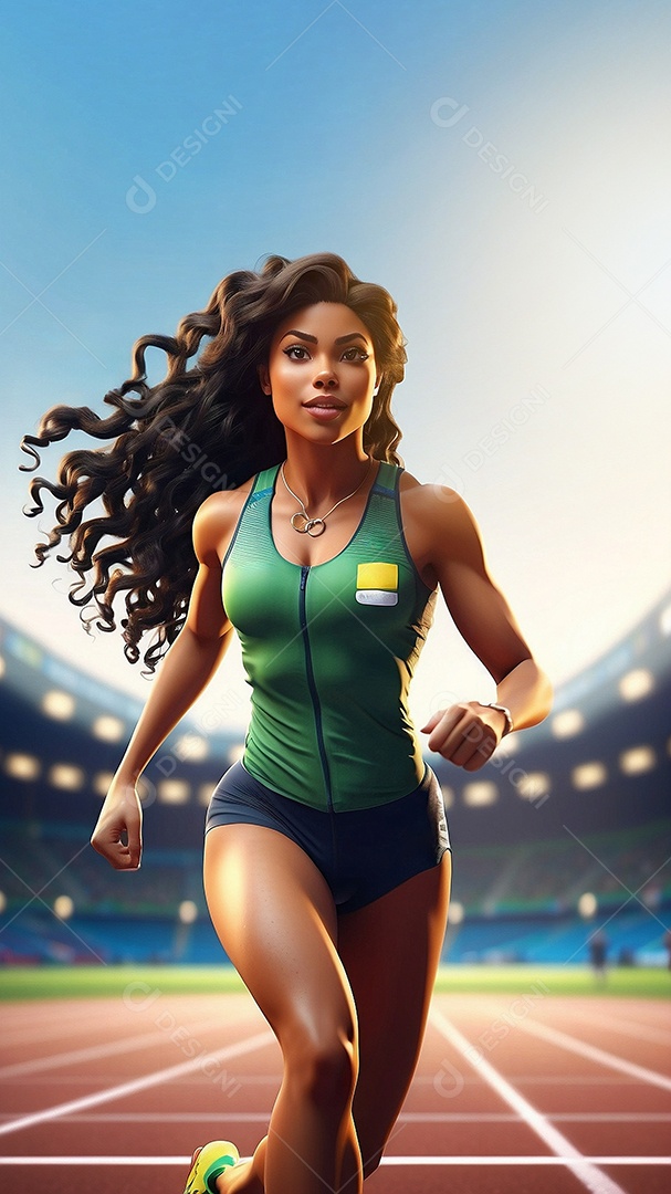 Jogo Olímpico uma renderização 3D de uma ilustração conceitual Sports Sph IA generativa
