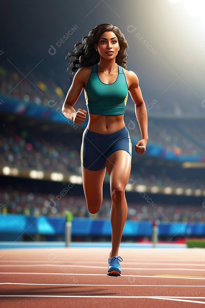 Jogo Olímpico uma renderização 3D de uma ilustração conceitual Sports Sph IA generativa