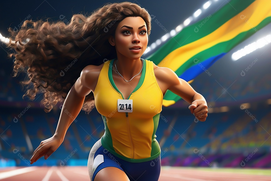 Jogo Olímpico uma renderização 3D de uma ilustração conceitual Sports Sph IA generativa