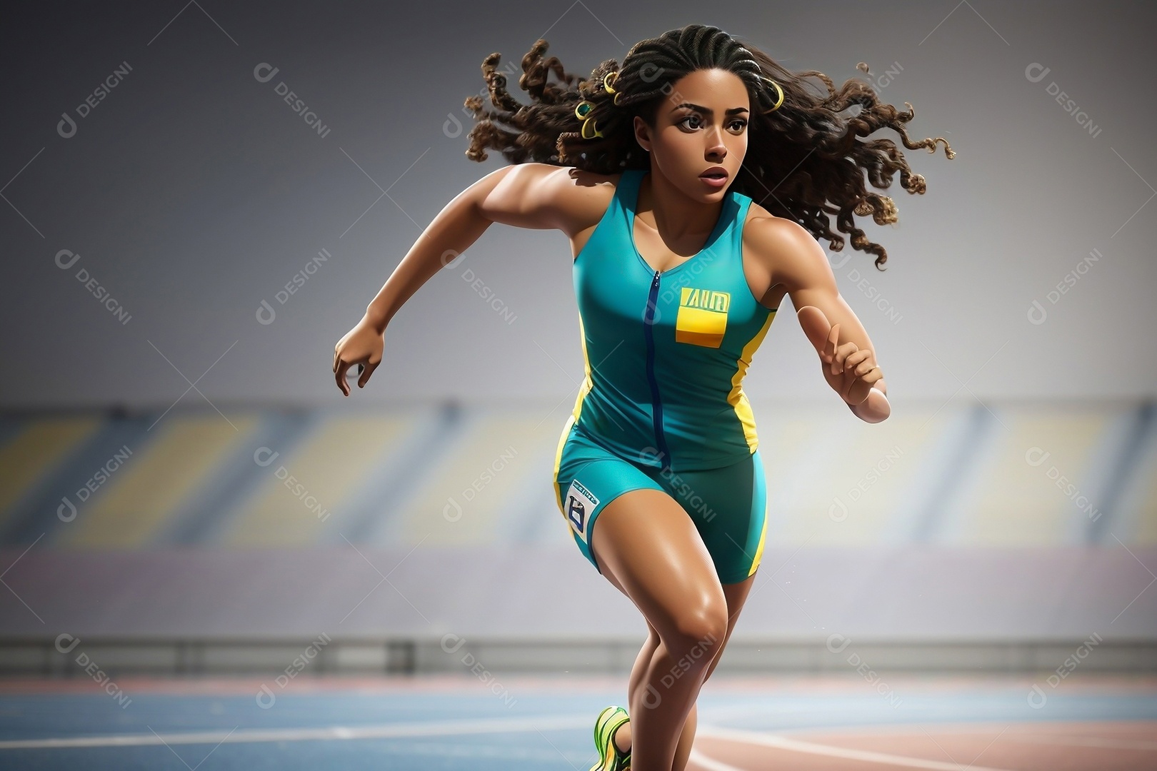 Jogo Olímpico uma renderização 3D de uma ilustração conceitual Sports Sph IA generativa