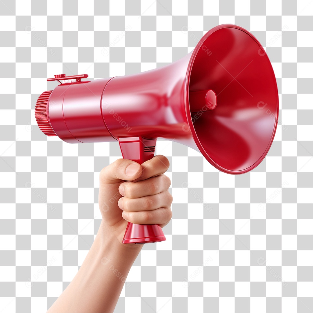 Mão Segurando Megafone PNG Transparente