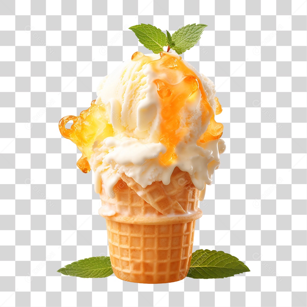 Casquinha de Sorvete PNG Transparente