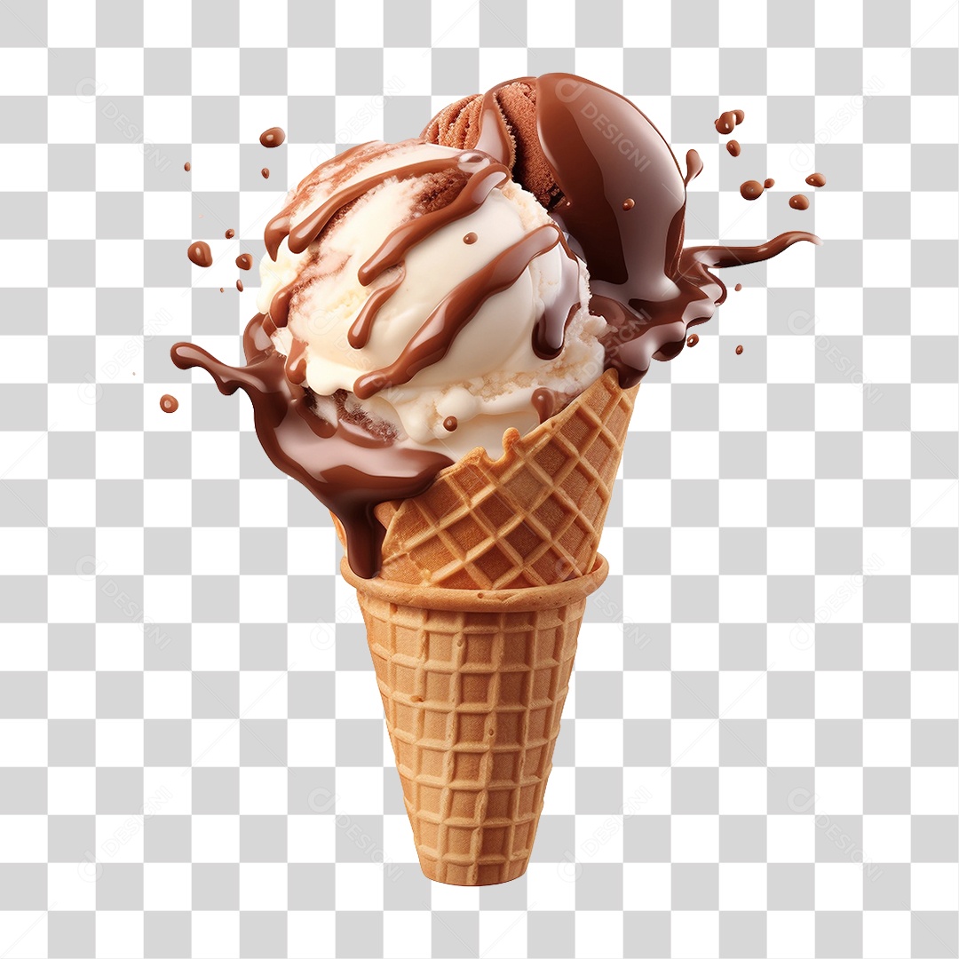 Casquinha de Sorvete PNG Transparente