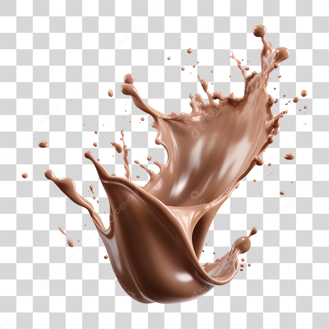Splash de Chocolate PNG Transparente