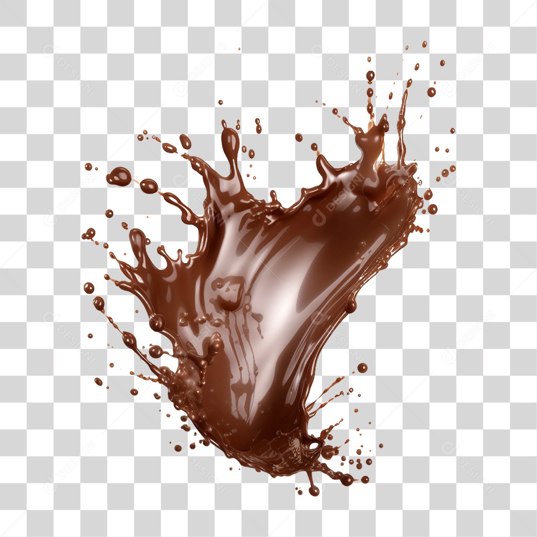Splash de Chocolate PNG Transparente