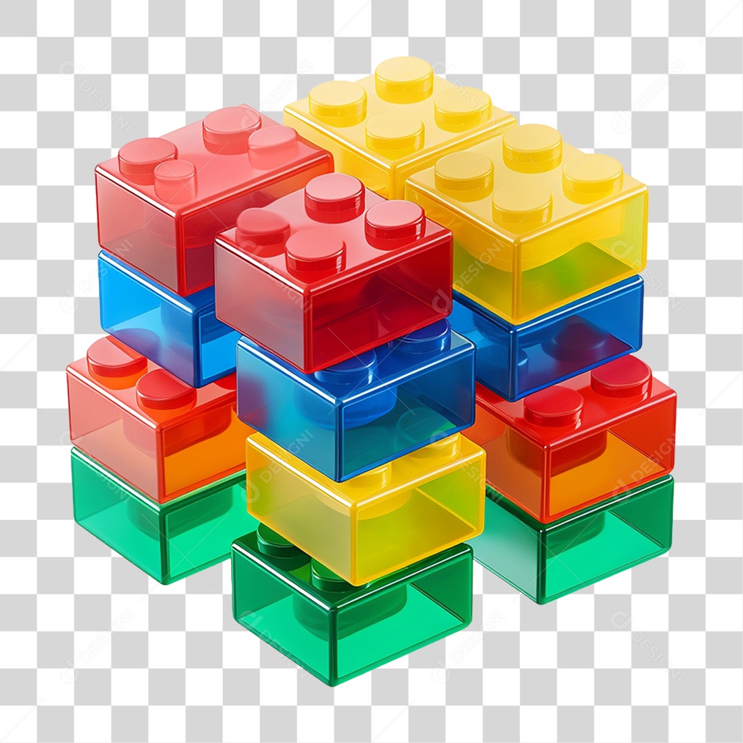 Brinquedos Bloco de Montar PNG Transparente