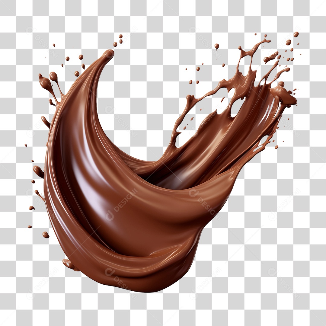 Splash de Chocolate PNG Transparente