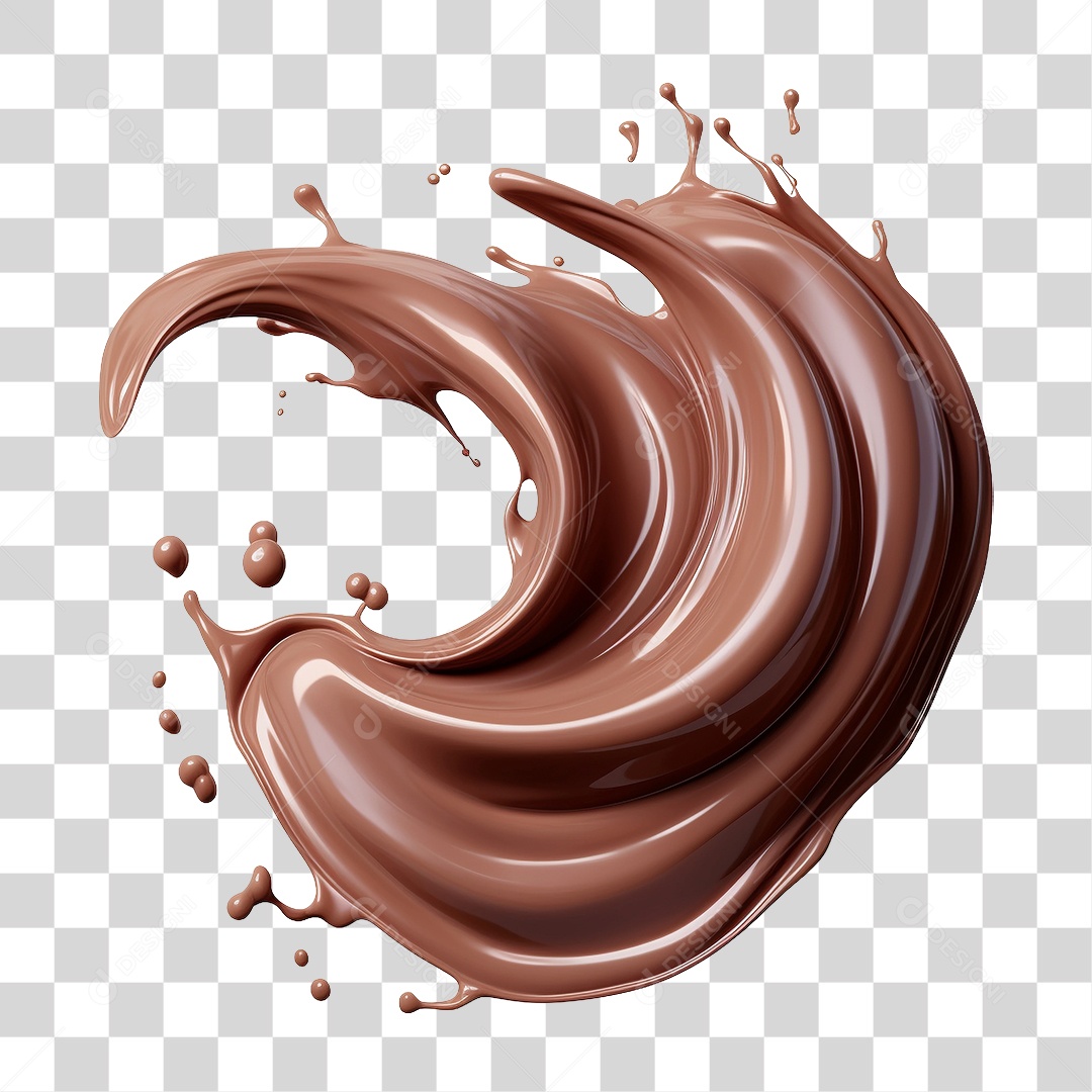 Splash de Chocolate PNG Transparente