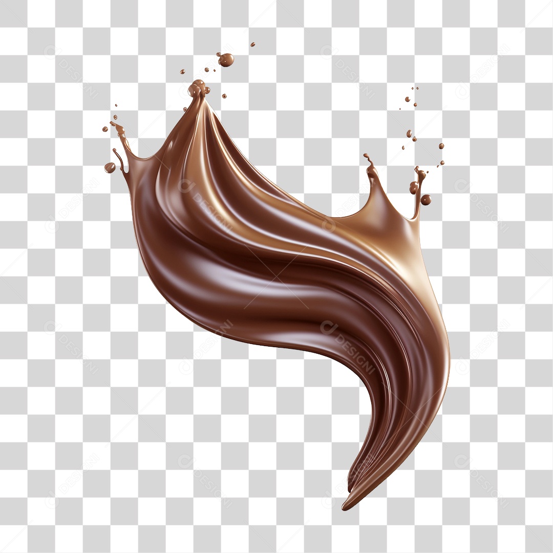Splash de Chocolate PNG Transparente