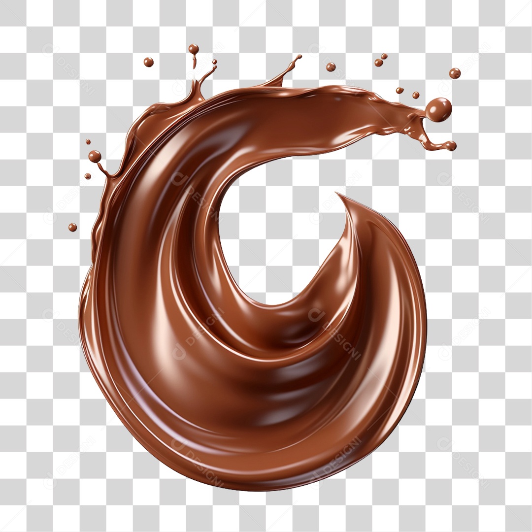 Splash de Chocolate PNG Transparente