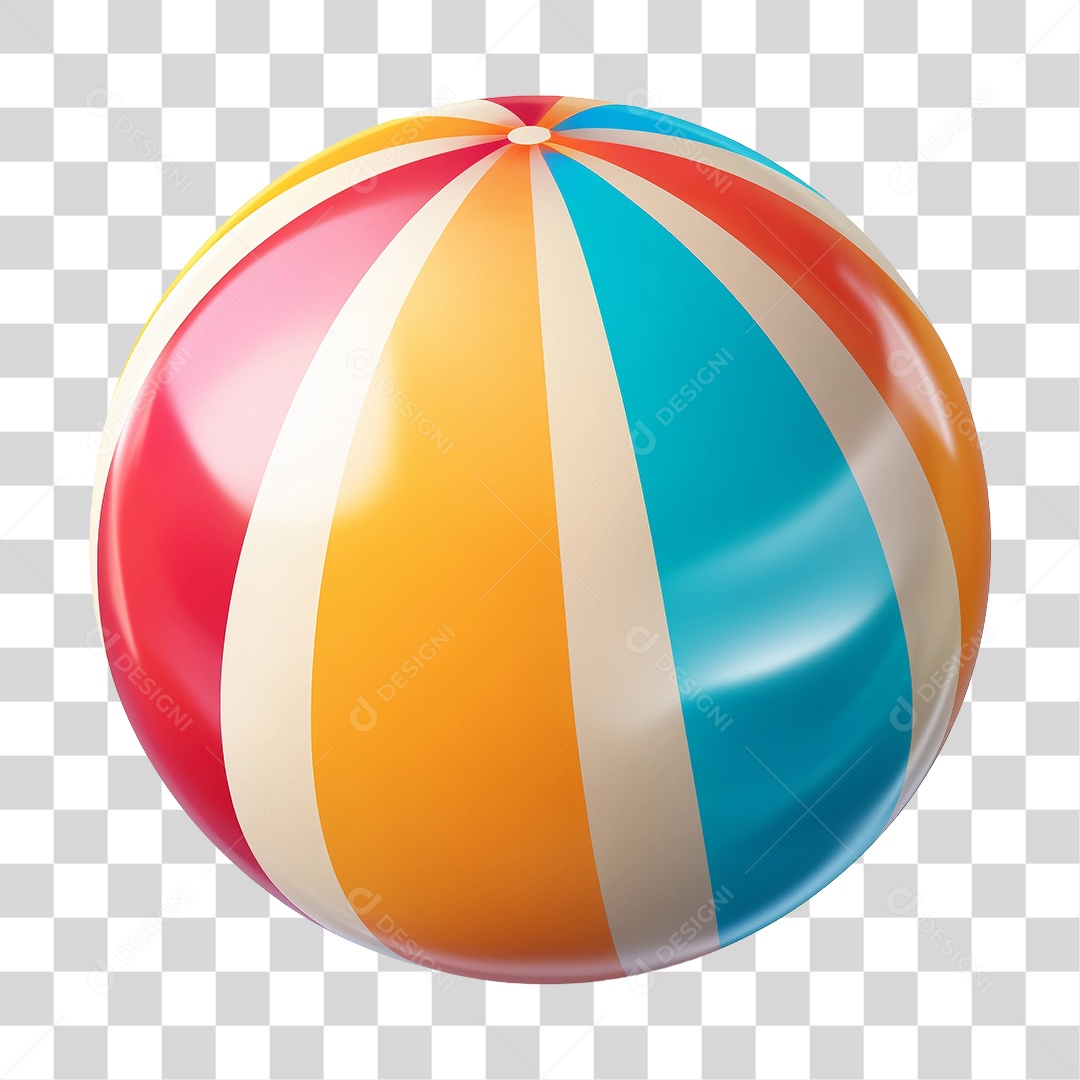 Bola de Plástico Colorida PNG Transparente