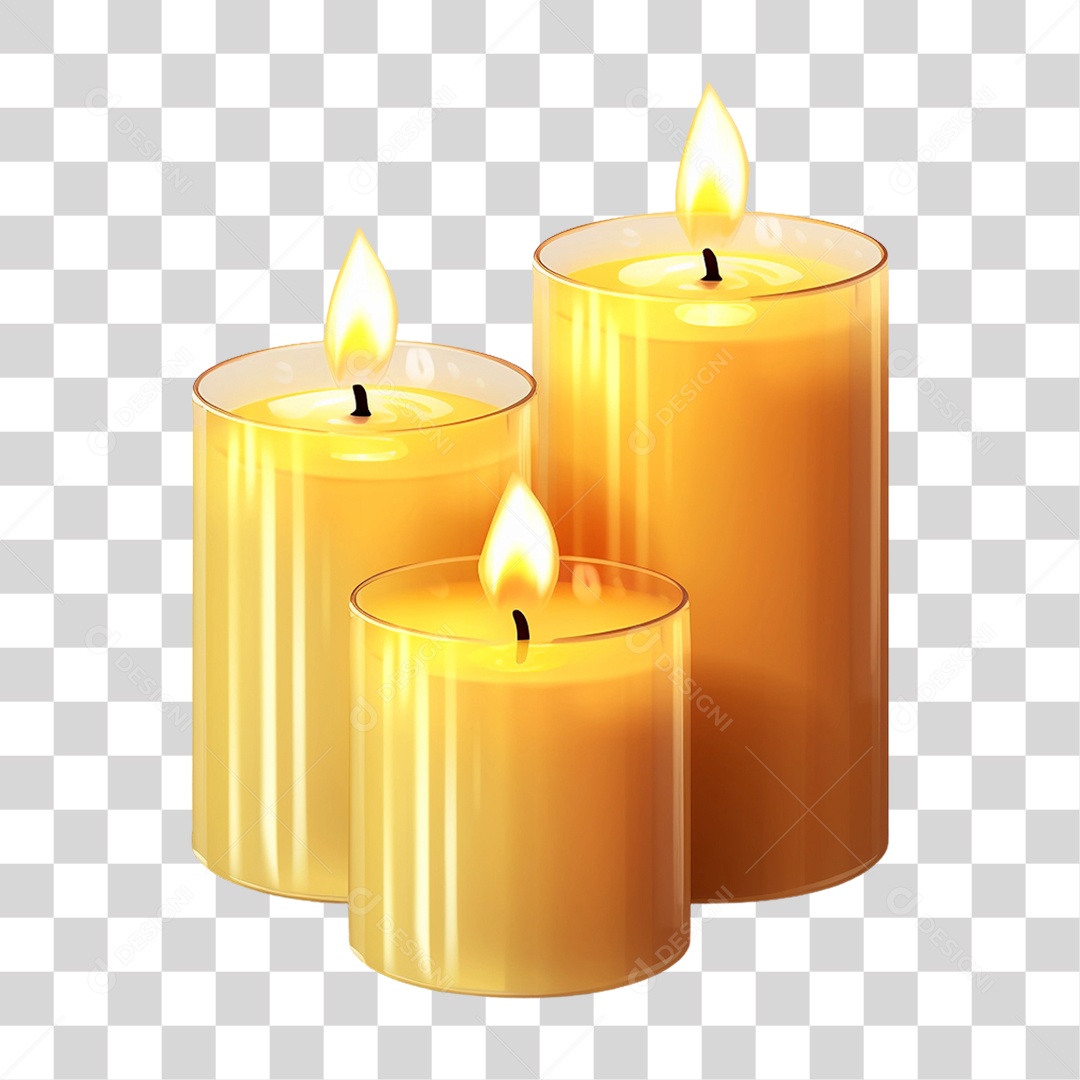 Velas Amarelas PNG Transparente