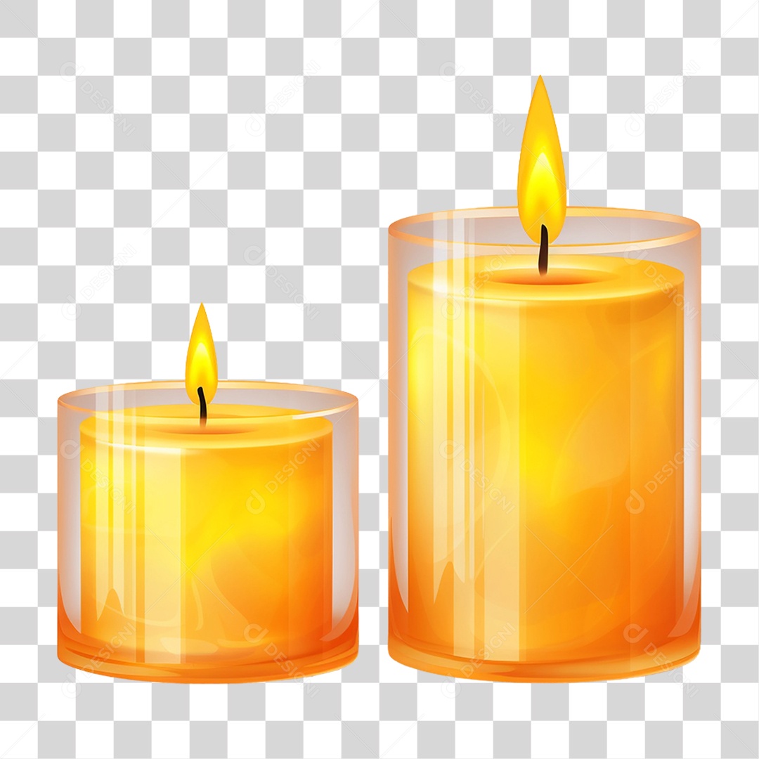 Velas Amarelas PNG Transparente