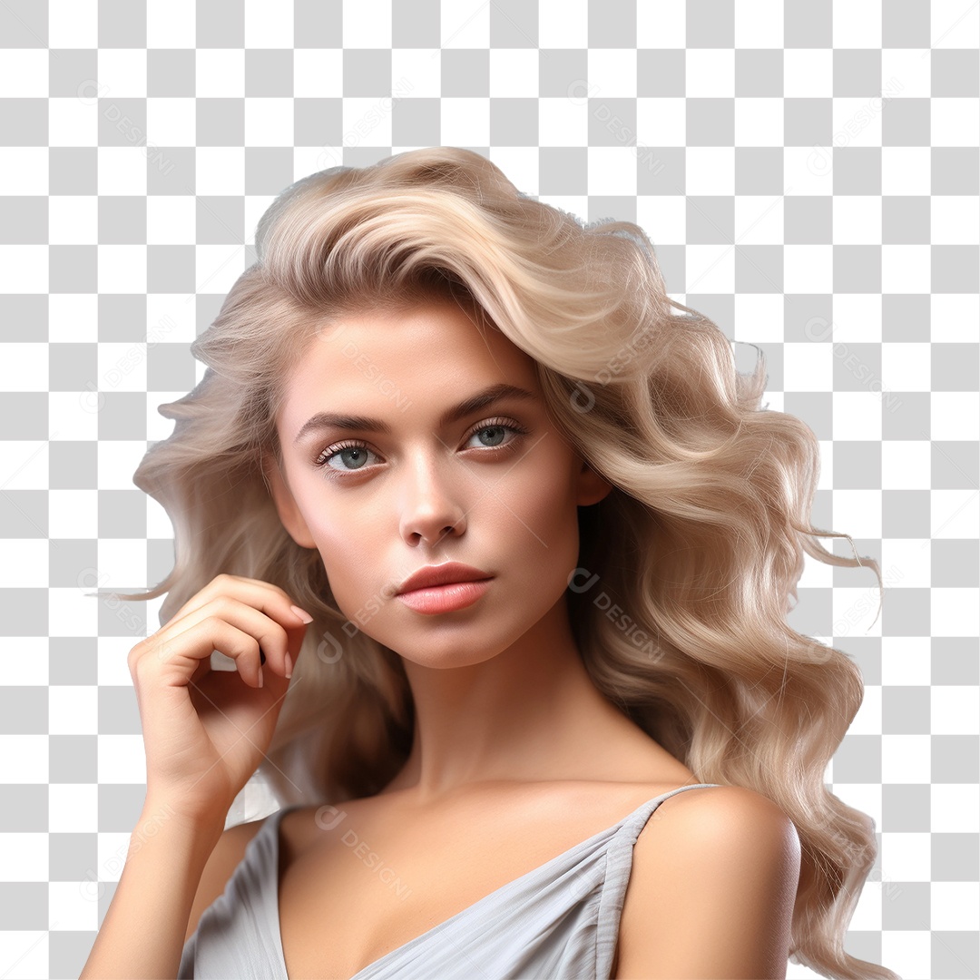 Mulher se Sentindo Bem PNG Transparente