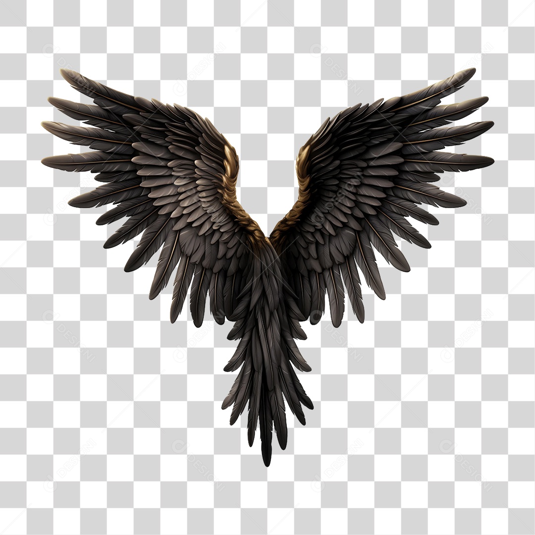 Asa Preta PNG Transparente