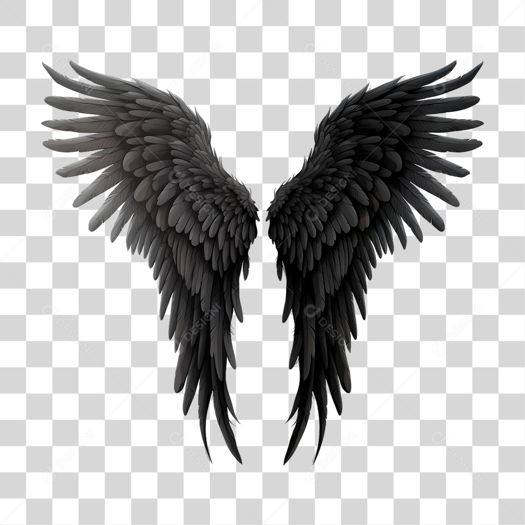 Asa Preta PNG Transparente