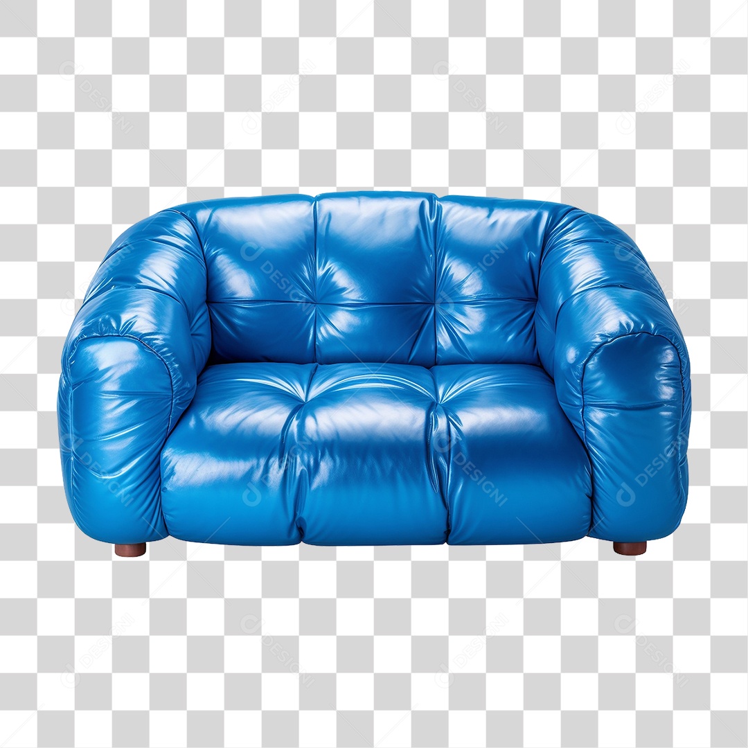 Sofá Azul PNG Transparente