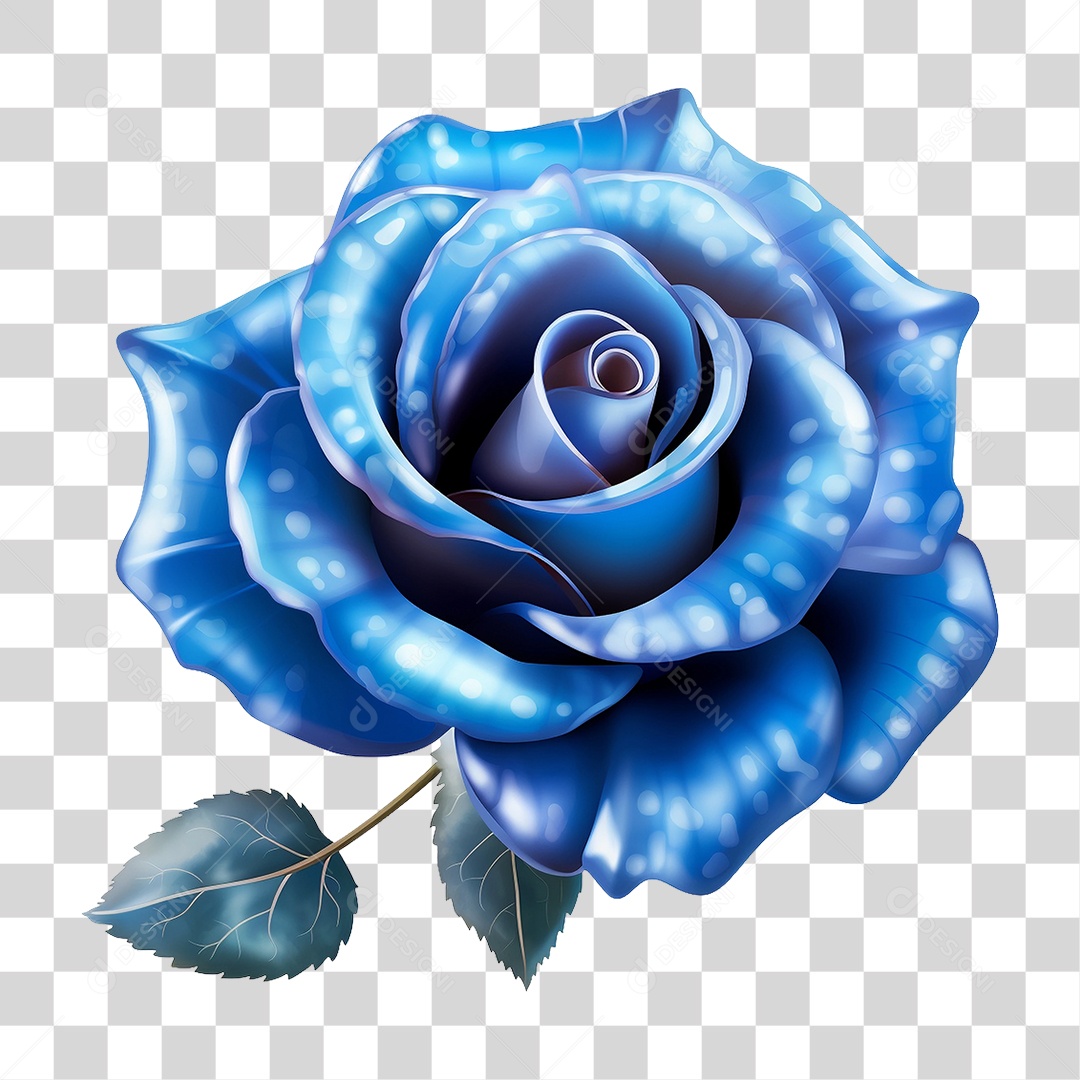 Flor Azul PNG Transparente