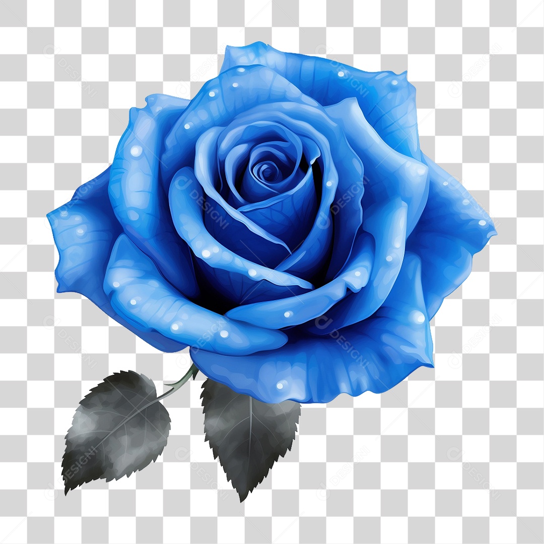 Flor Azul PNG Transparente