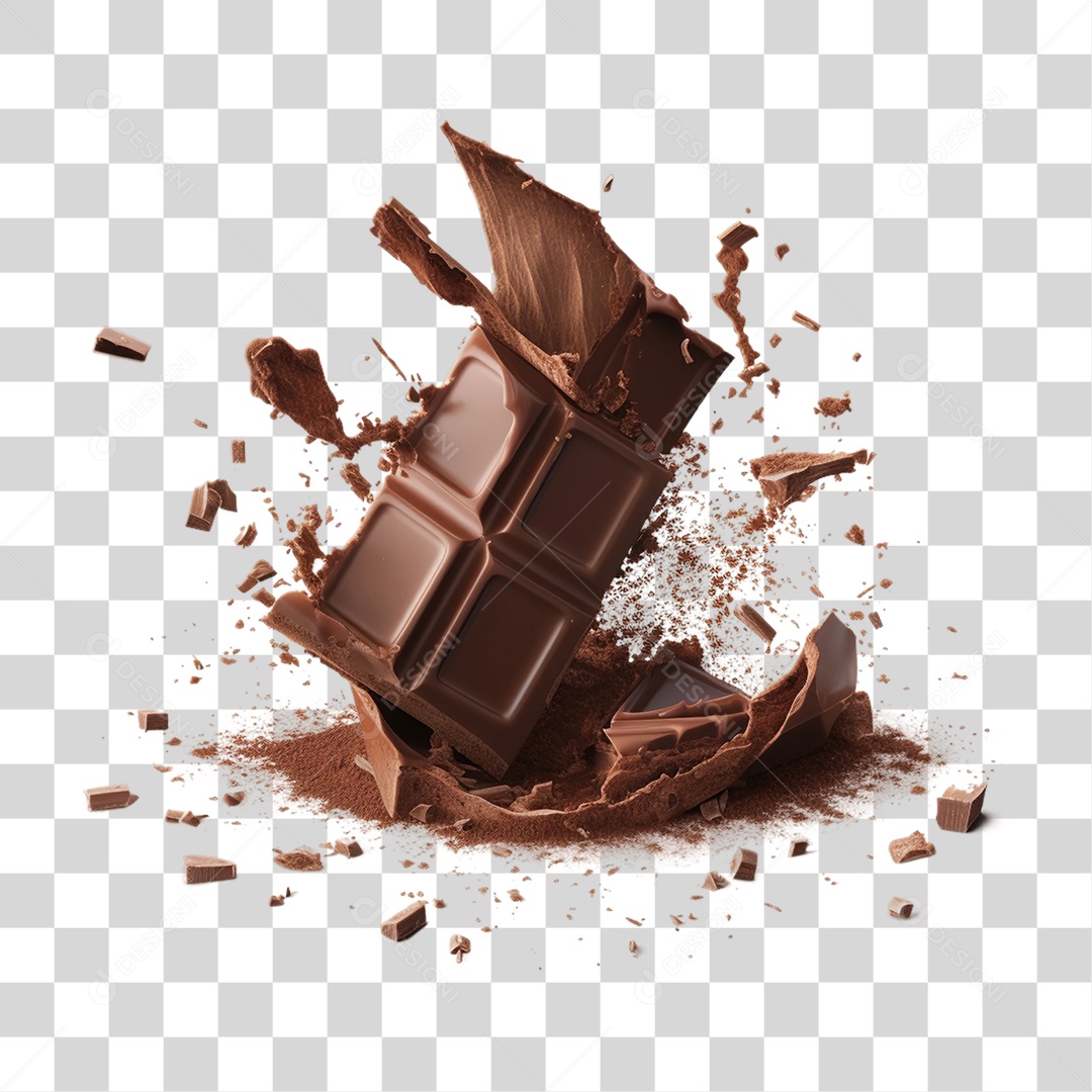 Barra de Chocolate Derretido PNG Transparente