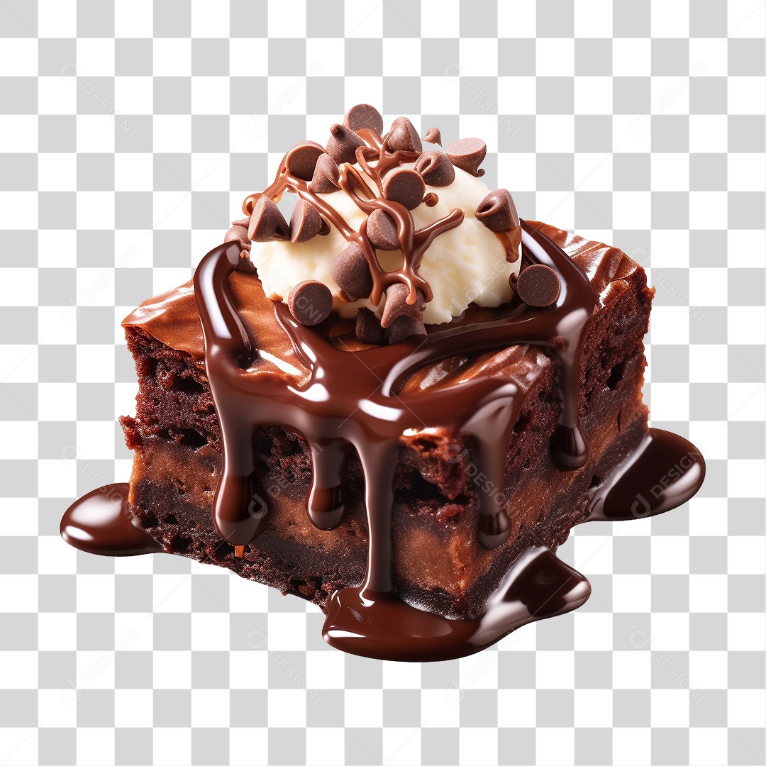 Bolo de Chocolate PNG Transparente