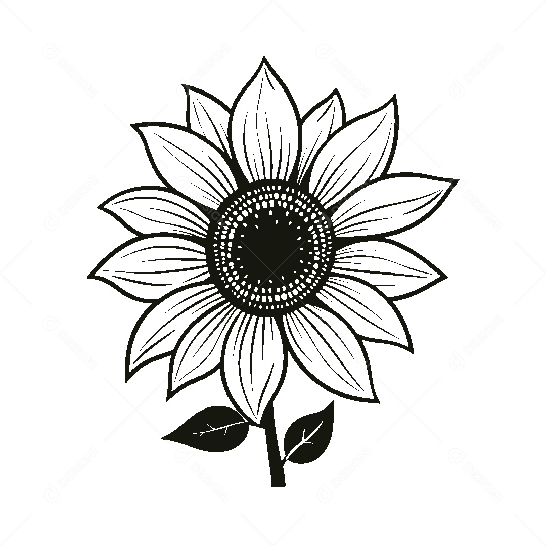 Desenho de uma Flor Vetor EPS