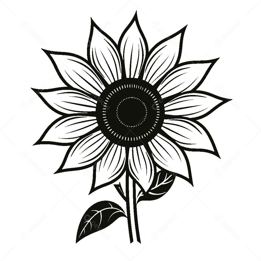 Desenho de uma Flor Vetor EPS