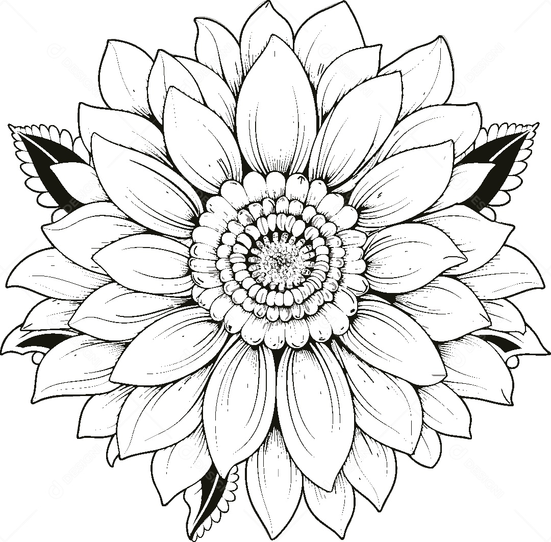 Desenho de uma Flor Vetor EPS