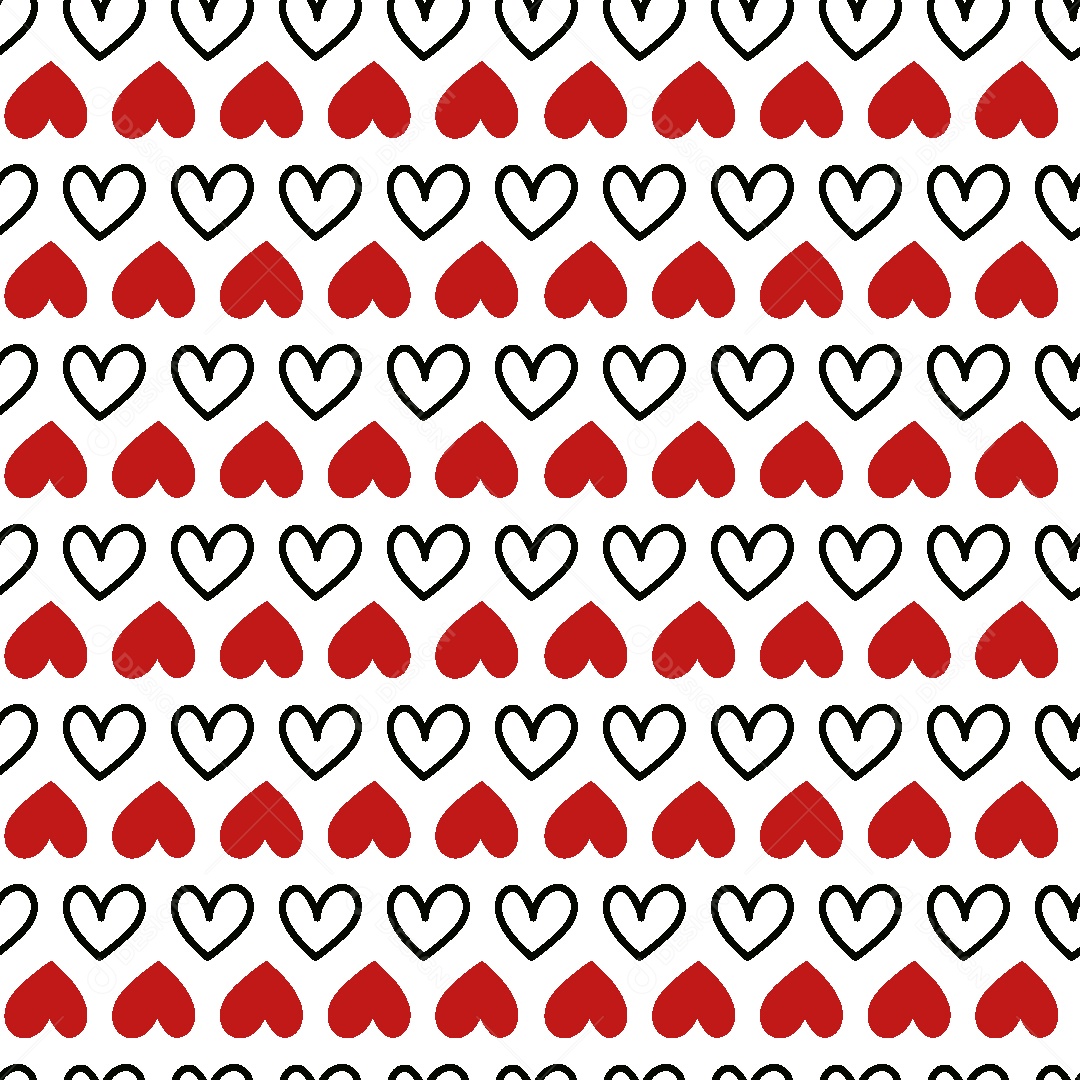 Padrão de Corações Ilustração Vetor EPS
