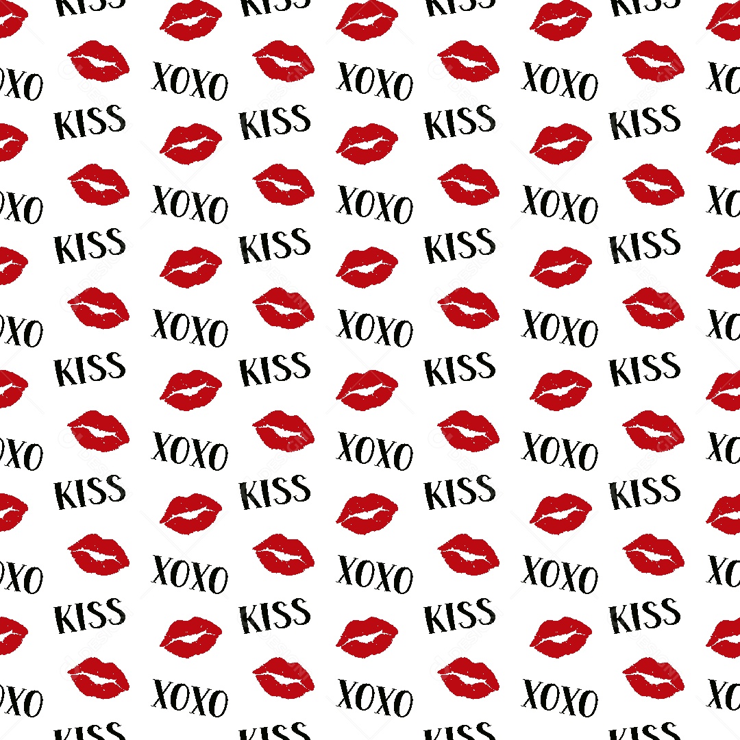 Padrão de Beijos Ilustração Vetor EPS