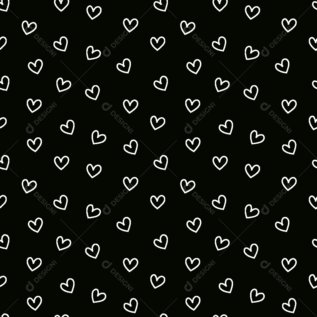 Padrão de Corações Ilustração Vetor EPS