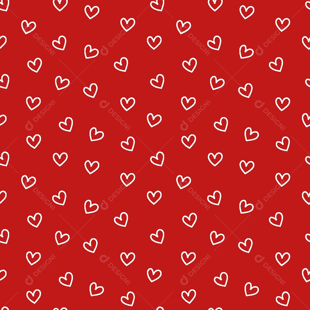 Padrão de Corações Ilustração Vetor EPS