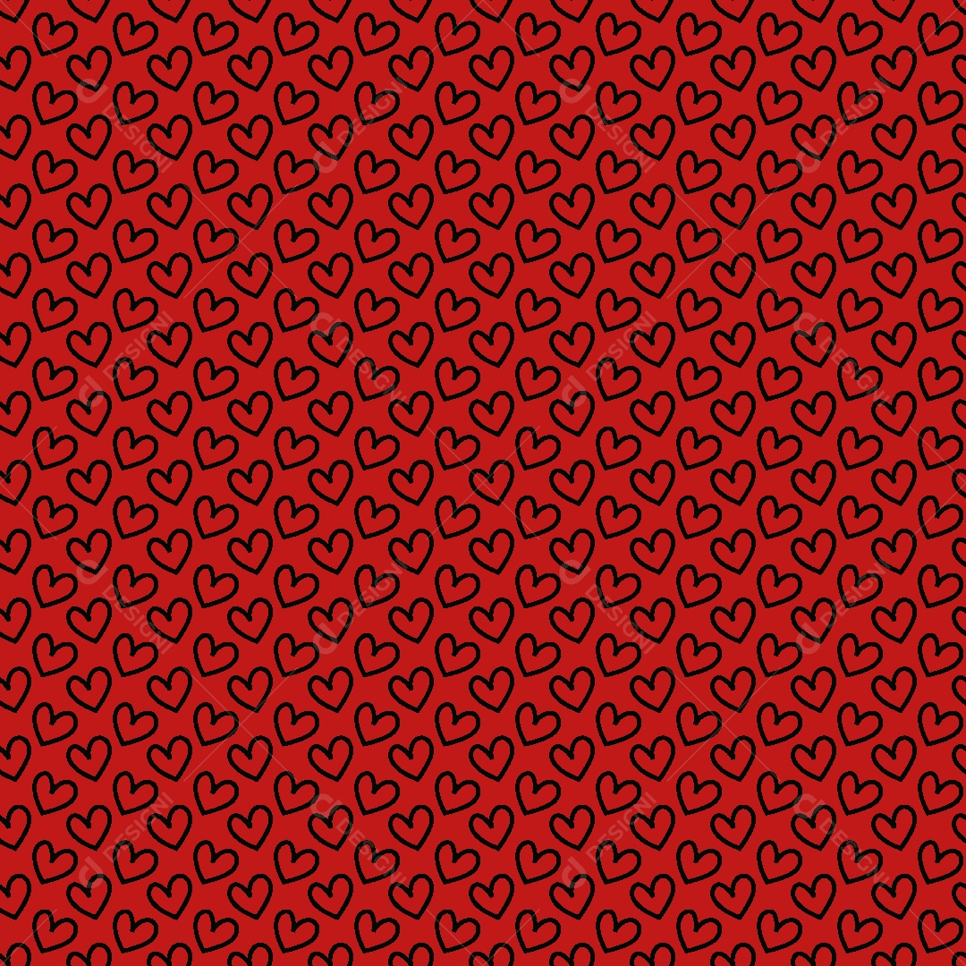 Padrão de Corações Ilustração Vetor EPS