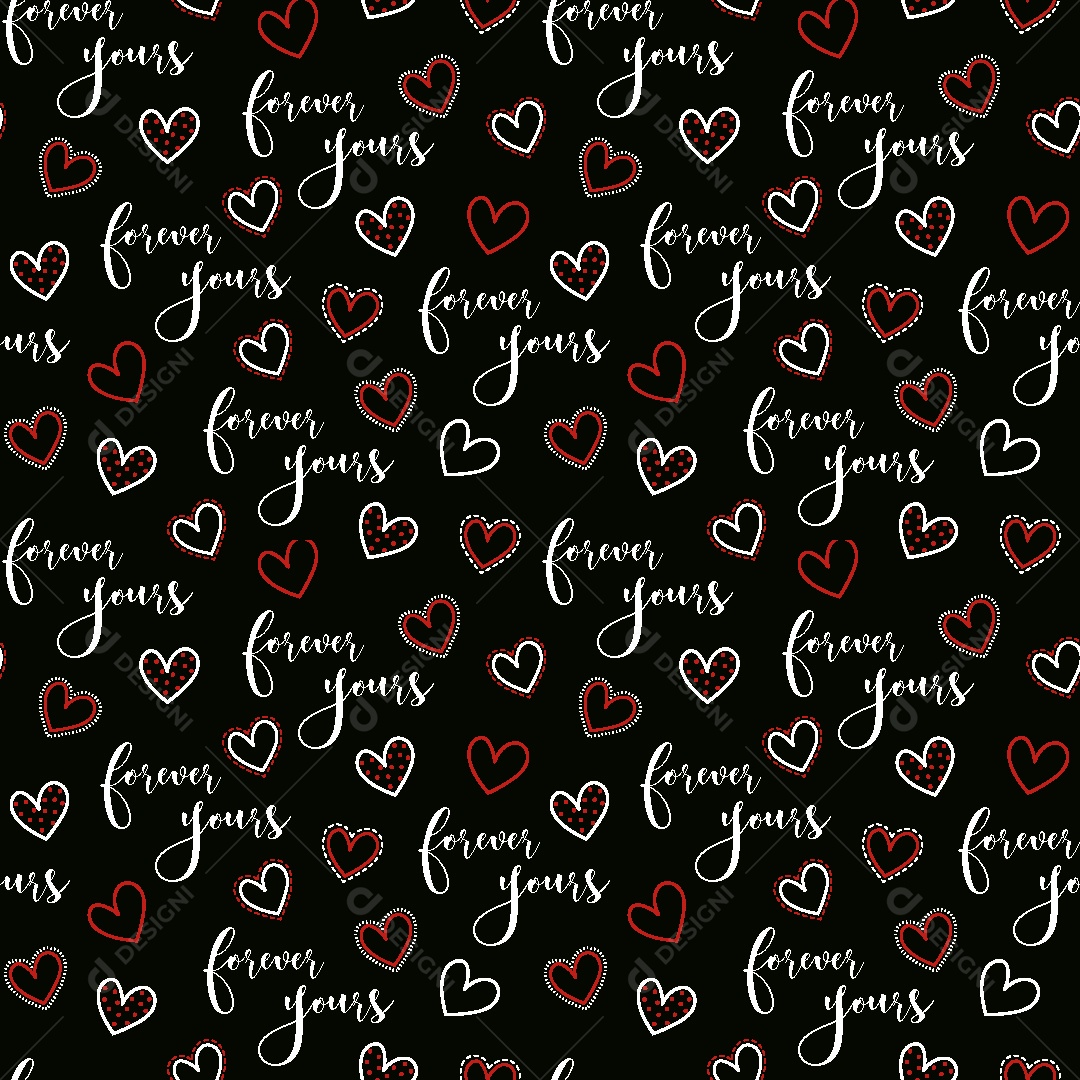 Padrão de Corações Ilustração Vetor EPS