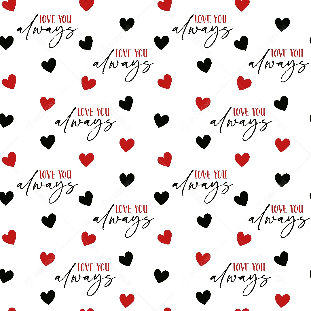 Padrão de Corações Ilustração Vetor EPS