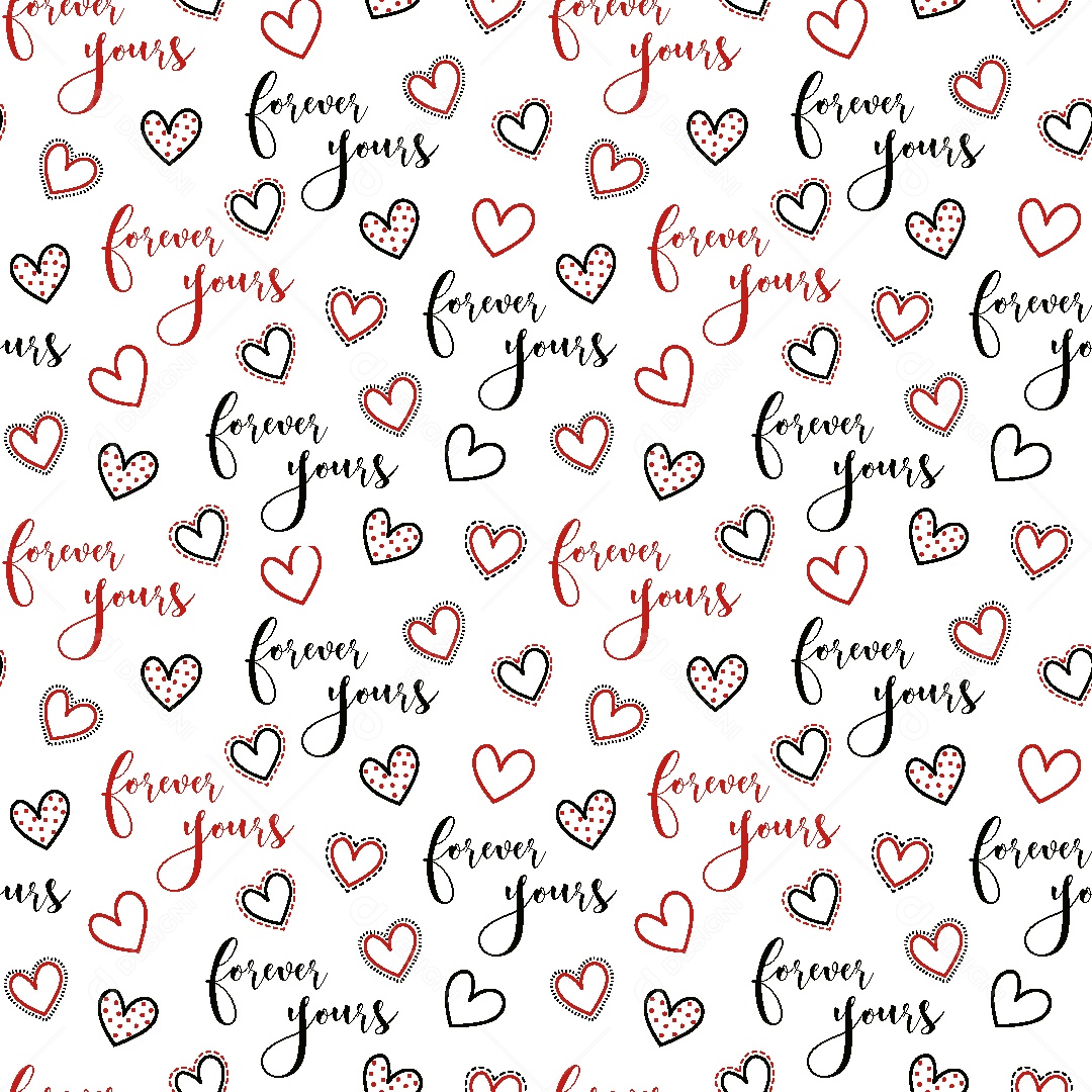 Padrão de Corações Ilustração Vetor EPS