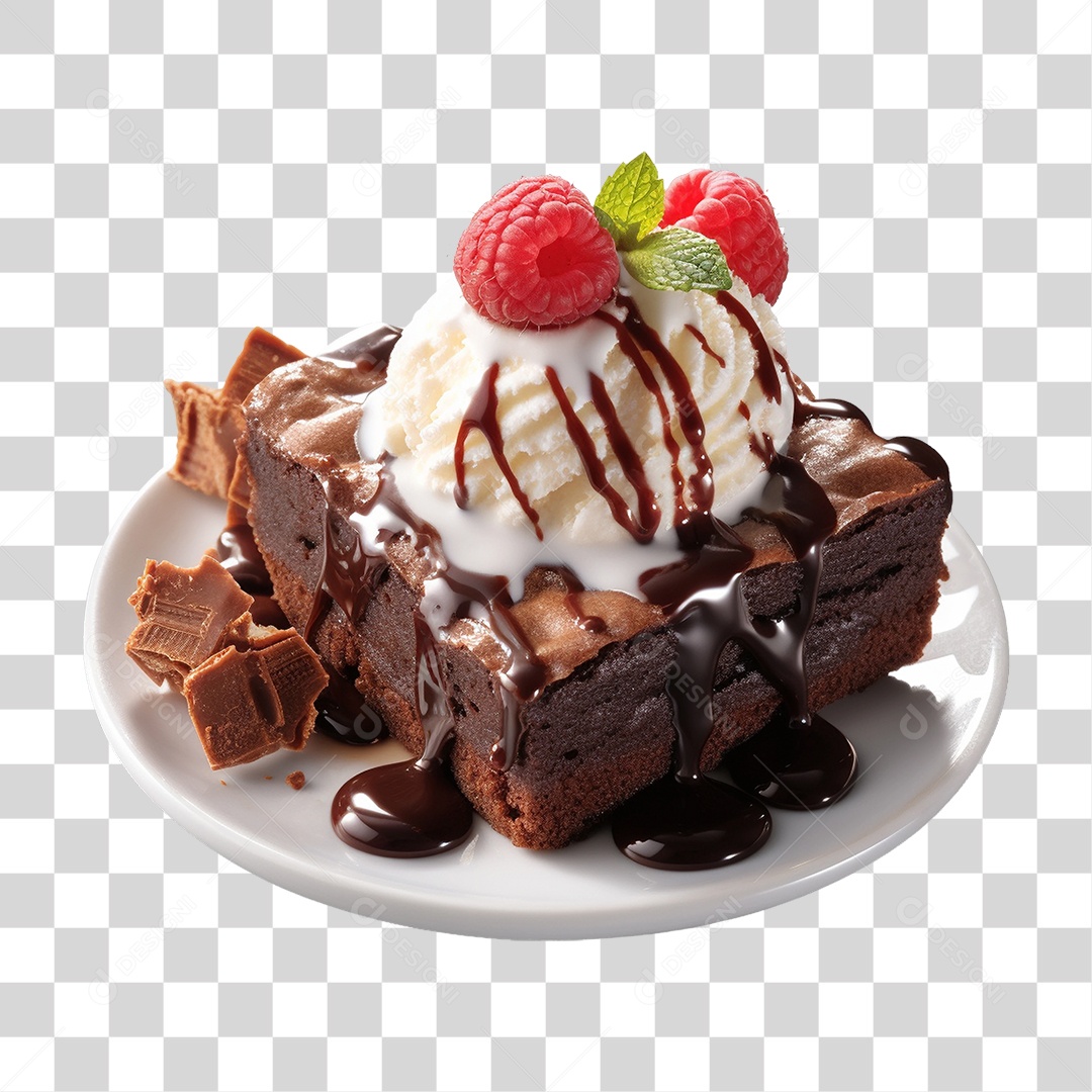 Fatia de Bolo com Cobertura PNG Transparente