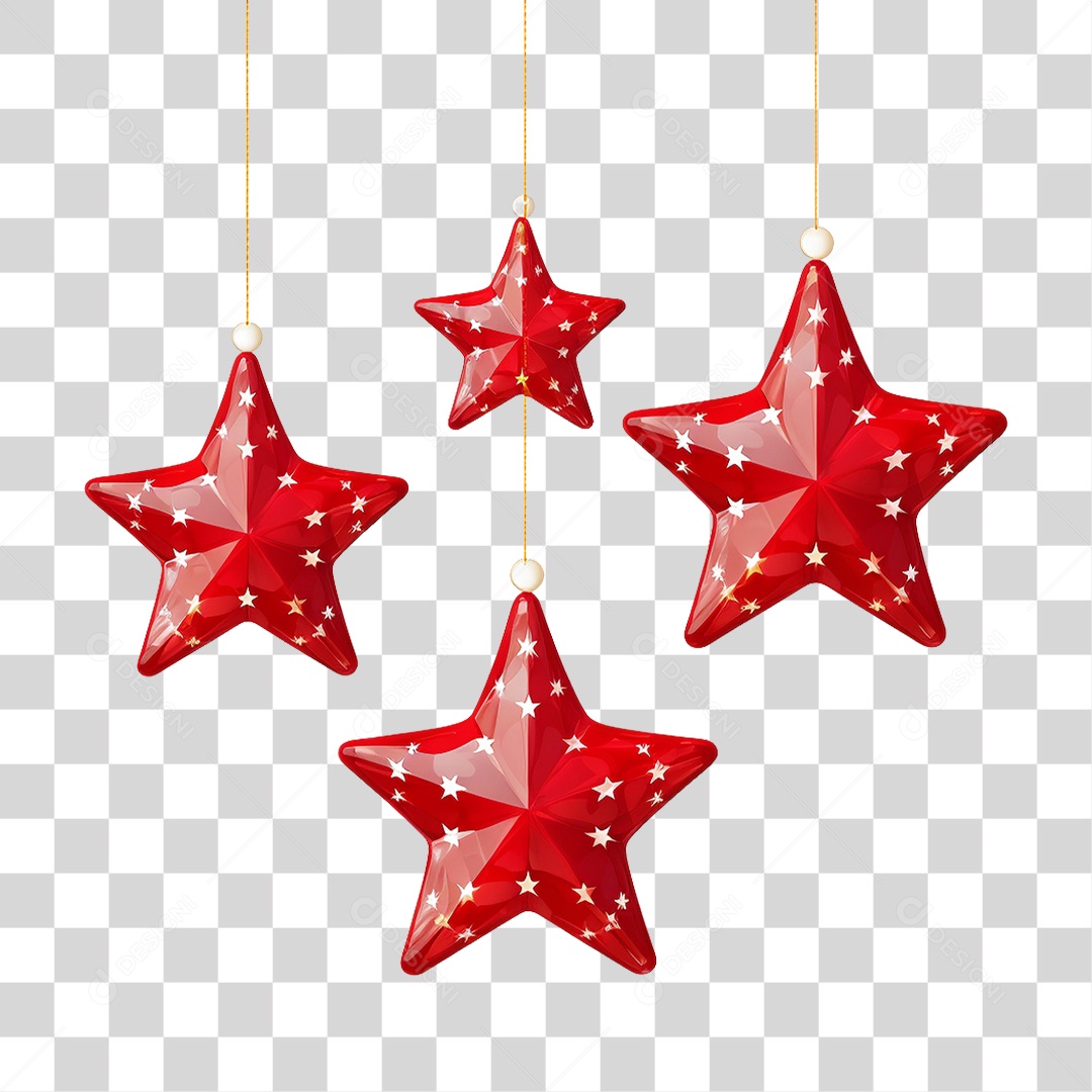 Estrela Natalina Decoração PNG Transparente