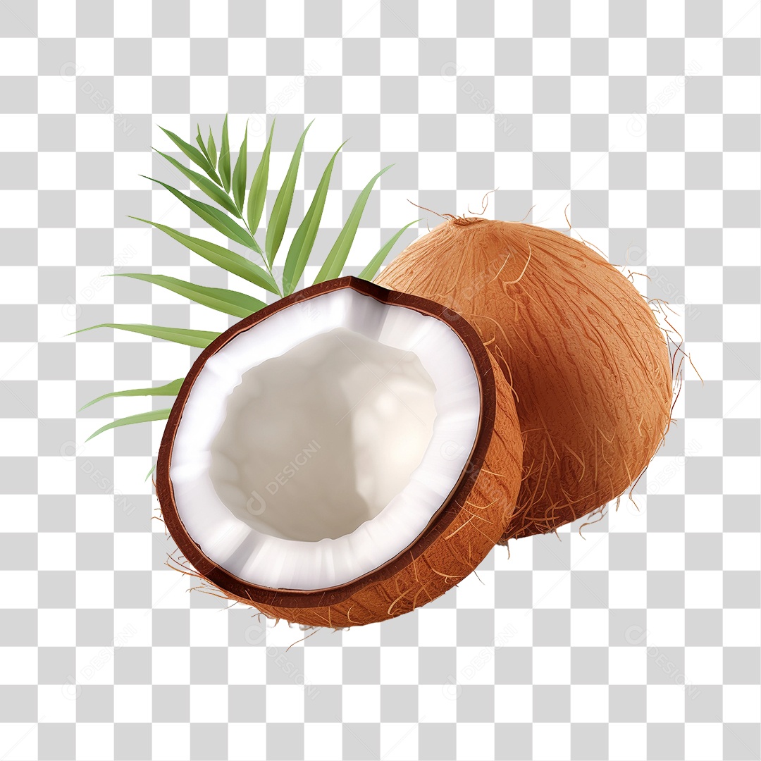 Fruta Coco PNG Transparente