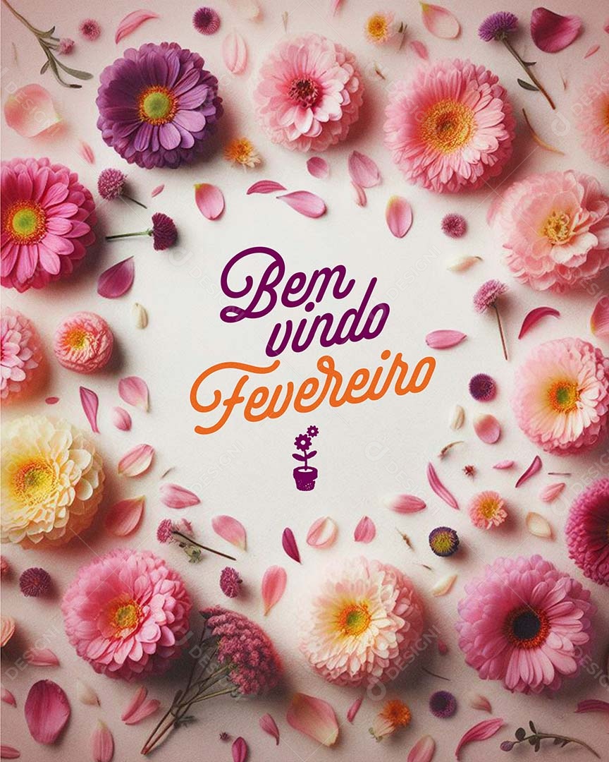 Fevereiro Bem-Vindo Social Media PSD Editável