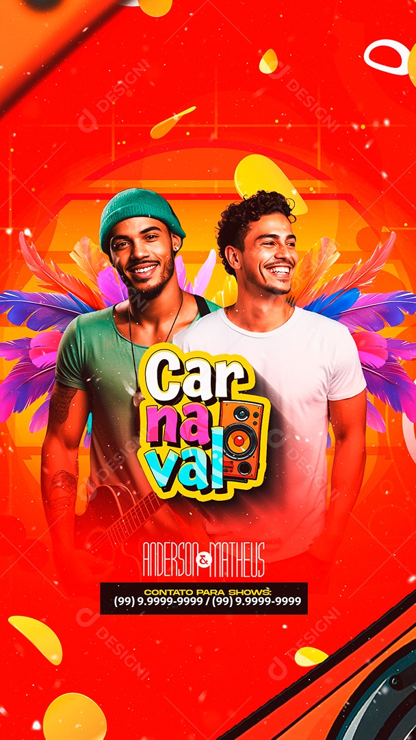 Story Flyer Carnaval Anderson & Matheus Social Media PSD Editável