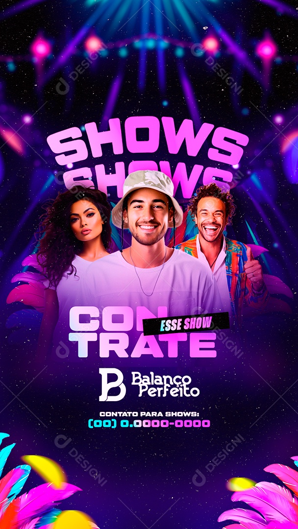 Story Flyer Carnaval Contrate esse Show Balanço Perfeito Social Media PSD Editável