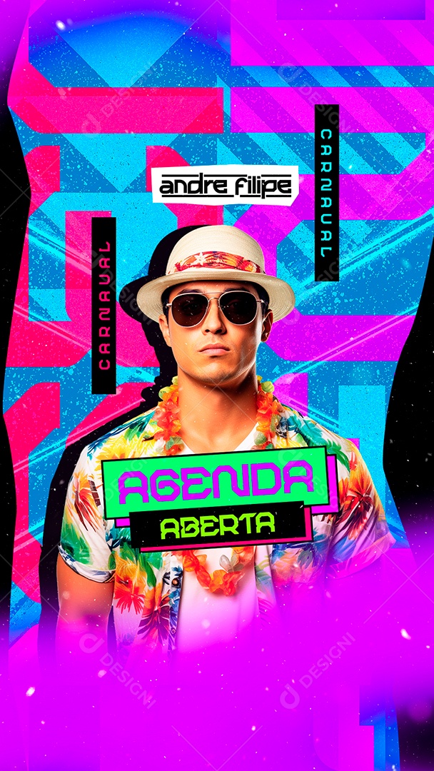 Story Flyer Carnaval Andre Filipe Agenda Aberta Social Media PSD Editável
