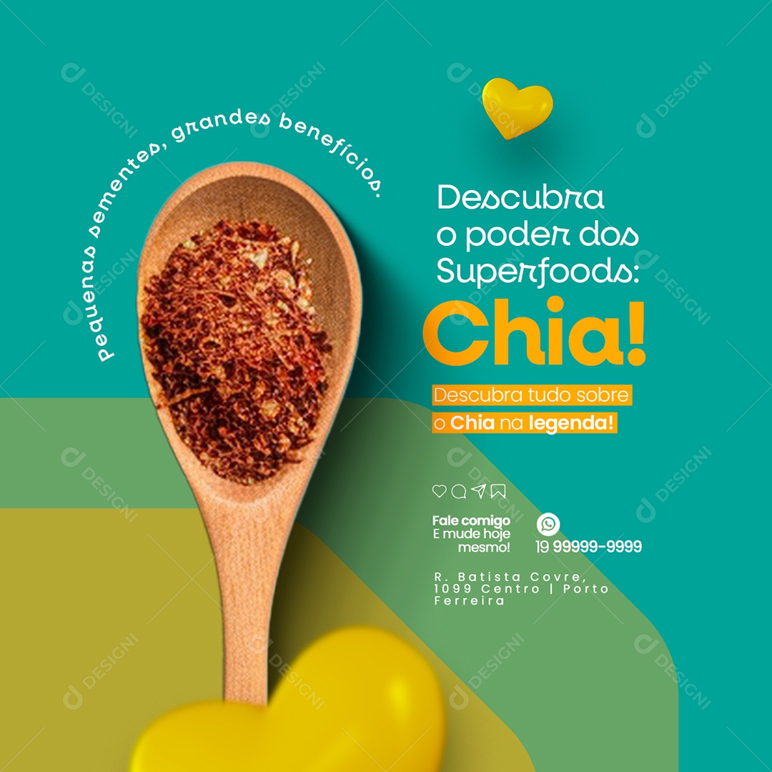 Nutricionista Descubra o poder dos Super foods Social Media PSD Editável
